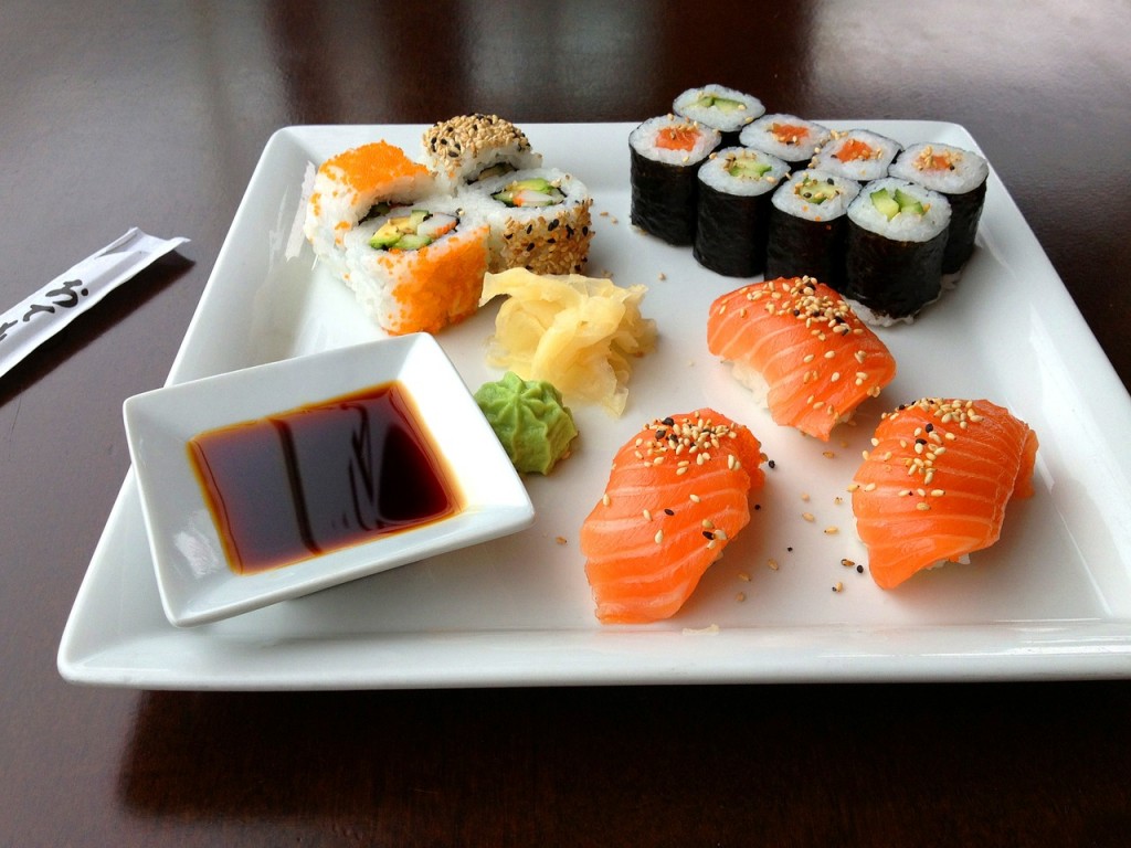 Składniki sushi w tempurze