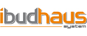 Logo firmy produkującej domy z drewna Ibudhaus