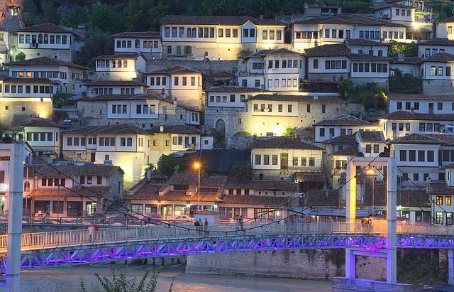 Miasto Berat w Albanii